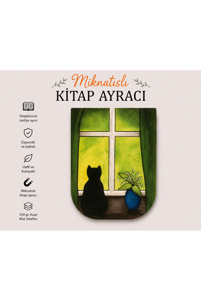 Pagos Yayınları إشارة مرجعية مغناطيسية (4 × 6 سم / 350 جرام)سيلوفان مطلي مطفي)