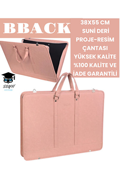 SEYFİKİRTASİYE 38X55 CM  SUNİ DERİ PROJE-RESİM ÇANTASI YÜKSEK KALİTE %100 KAL...