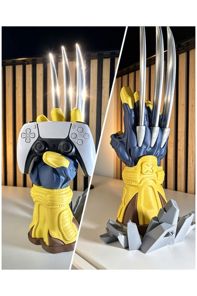 asl3d Wolverine şeklinde evrensel kol standı Xbox ve PS5 uyumlu