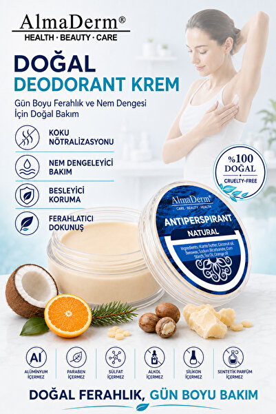ALMADERM Doğal Ter Önleyici Krem – Antiperspirant