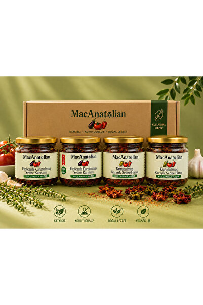 MACANATOLİAN Patlıcanlı Kurutulmuş Sebze Karışımı & Karışık Sebze Harcı, Avan...