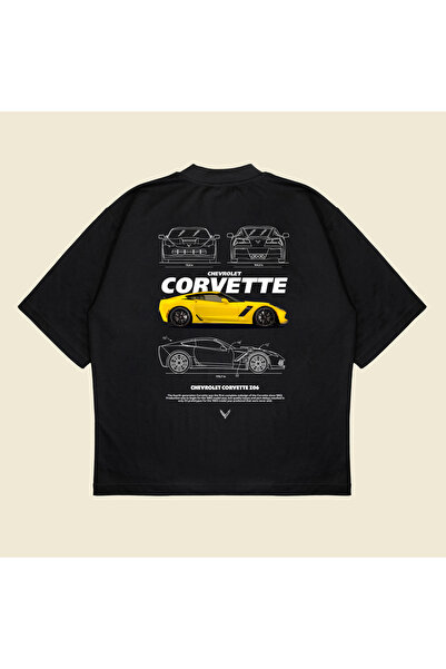 Tarzsokak Chevrolet Corvette Štampano Oversize kroj Unisex Pamuk komada, proz...