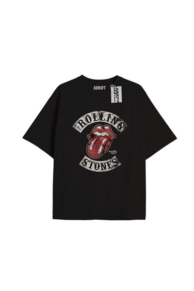 Adrift Kod Presss Unisex Siyah 1978 The Rolling Stones T-shirt 117461tt