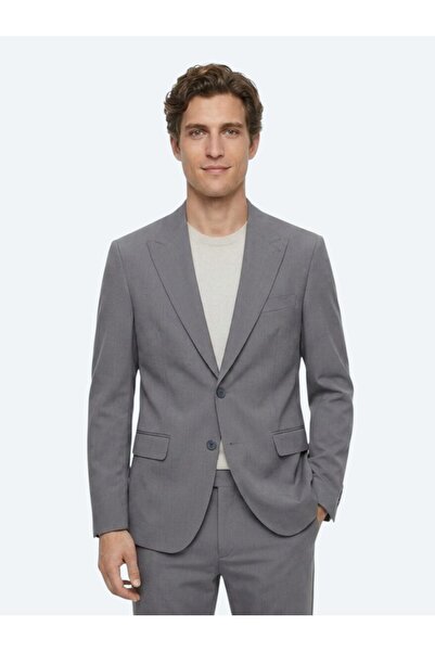 Kip Gray Plain Modern Fit Suit