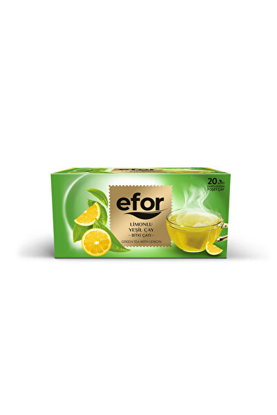 Efor Limon Bardak Poşet Bitki ve Meyve Yeşil Çay - 20'li