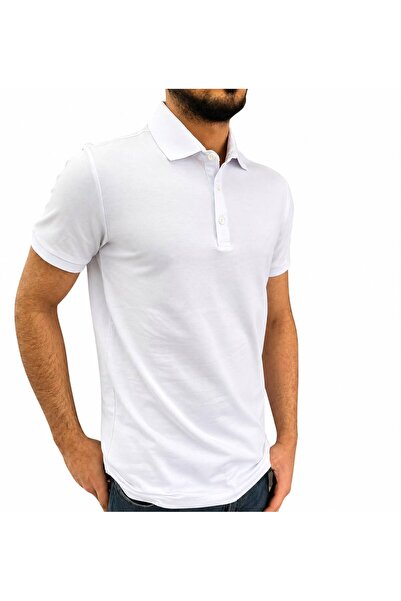 Erkek Çekmeyen kumaş Slim fit Dar Kesim Basic T-shirt Polo Yaka Tişört