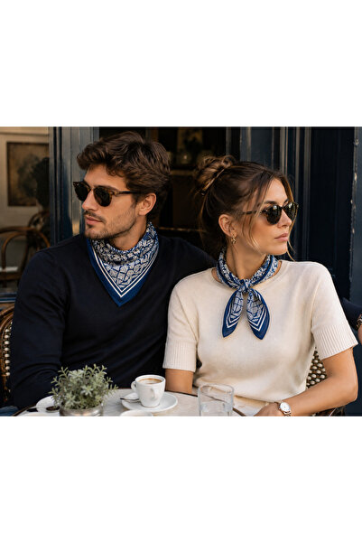 Modabutik Etnik Desenli Viskon Bandana / Fular 60x60cm