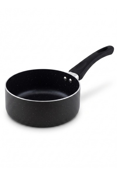 DELICI Granite Non-stick Milk Pan Amp18ge - Ivory With Gray Spatter Coating, ...