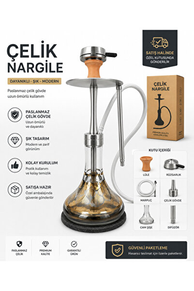MEGAHED çelik nargile