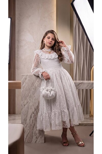 BİLGEN Style Rochie de absolvire pentru fete, cu imprimeu leopard, rochie de ...