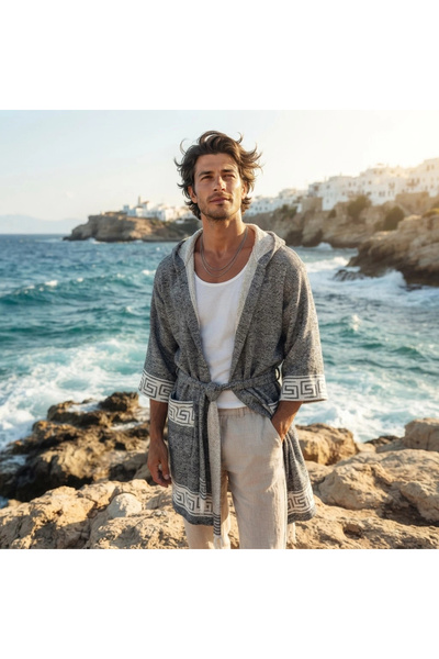 Su Koleksiyon Antandros Cotton Bohem Men's Kimono