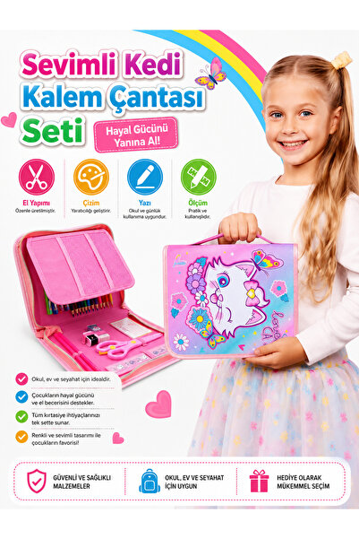 Vest Love Cat 36 Parça Boyama Seti Kalem Çantası VST-KS0008/U2089