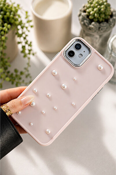 Go Aksesuar Iphone 11 Uyumlu 3d Oyuncaklı Pearl Tasarımlı Yumuşak Silikon Kılıf