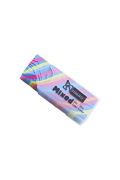 Mikro 1914 MİXED COLORFULL PVC KILIFLI SOFT DİKDÖRTGEN SİLGİ - TEKLİ