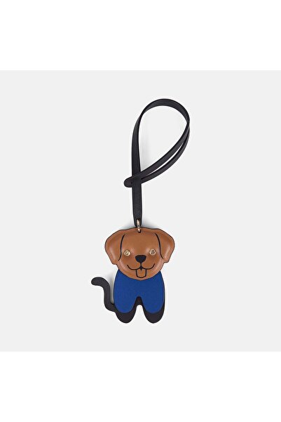 Desa Tan Leather Charm with Dog Figure
