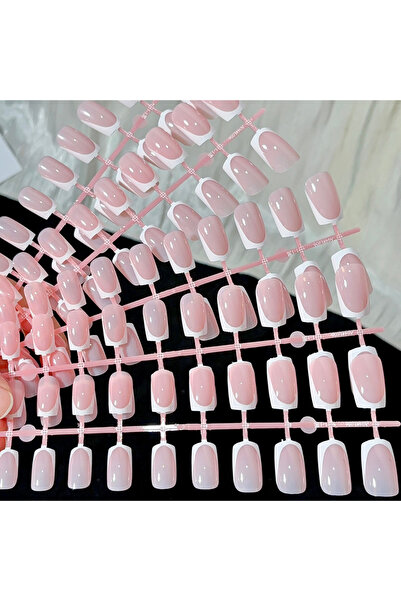 Choice10 11 120pcs Simple Colorful Edge French Tip Fake Nails 12Sizes Medium ...