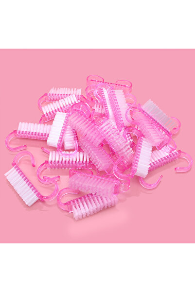 Choice 50Pcs Pink 50Pcs/Lot Cleaning Nail Brushes Tools Colorful Plastic Dust...