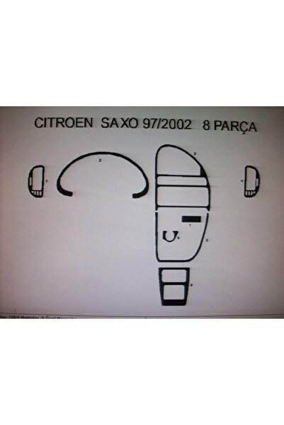 Demircioğlu Oto Aksesuar Marketi Citroen Saxo 1996> 8 Piece Dashboard Trim (C...