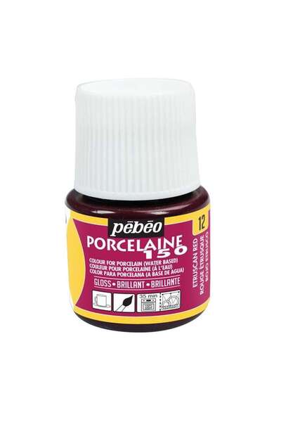 Pebeo Porcelaine 150 Porselen Boyası 45 ml Estruscan Red 12