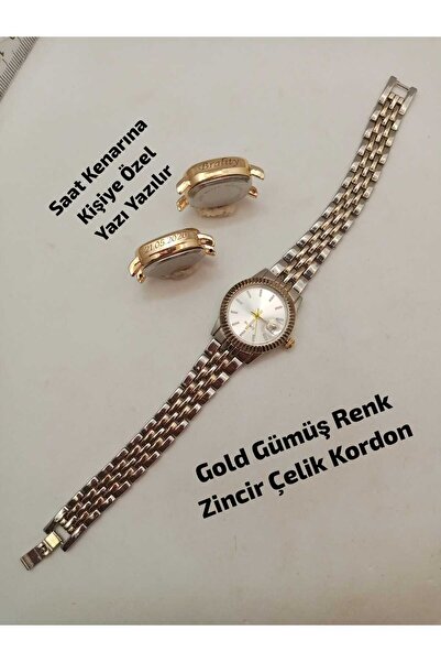 Brality SAAT KENARINA KİŞİSEL ÖZEL YAZI YAZILIR , Minimal Model Vintage Yuvar...