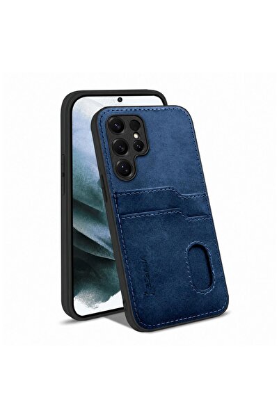 Zebana Samsung Galaxy S24 Ultra Uyumlu Kılıf Zebana Kartlıklı Lüx Deri Kılıf ...
