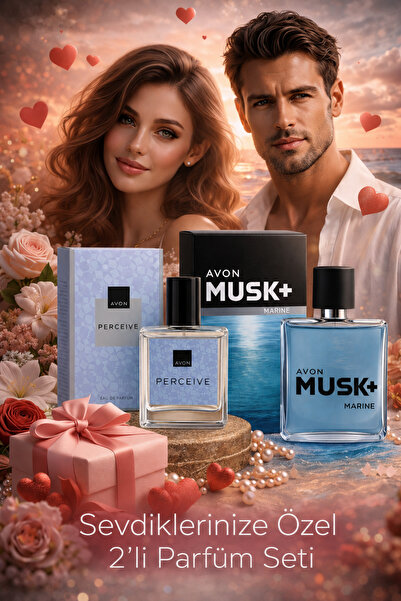 AVON Perceive Kadın Parfüm EDP & Musk Marine Erkek Parfüm EDP Seti