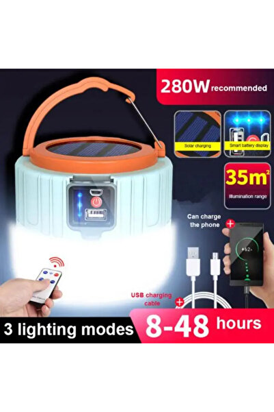 Choice1 مصابيح تخييم LED تعمل بالطاقة الشمسية تعمل عن بعد W508Blue قابلة لإعا...