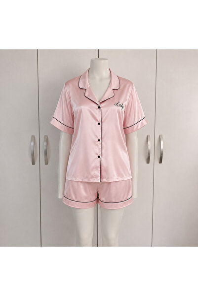 Lady Lingerie Plus Size Women's Sleepwear Two Piece Satin Pajama Sets Nightwe...