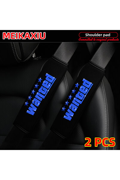 choice2 Blue 2PCS WANTED: Breathable Fabric Car Shoulder Cover with Safety Be...