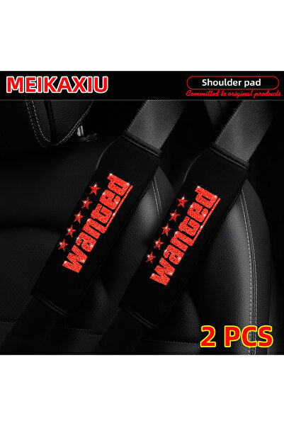 Choice8 Red 2PCS WANTED: Breathable Fabric Car Shoulder Cover with Safety Bel...