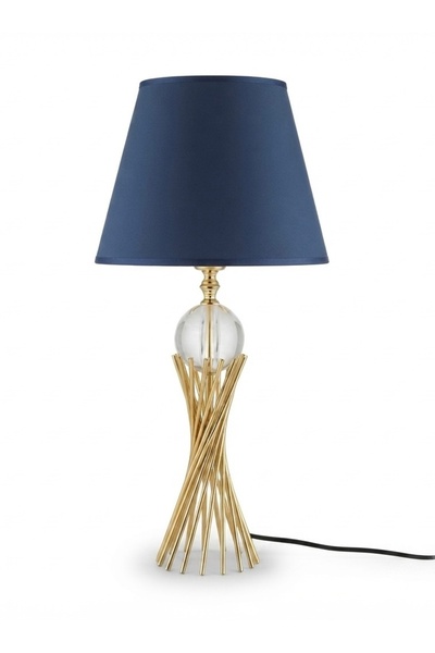 asellus Misbah Twist Lampshade Table Lamp Crystal Glass Gold Plated, Lampshade