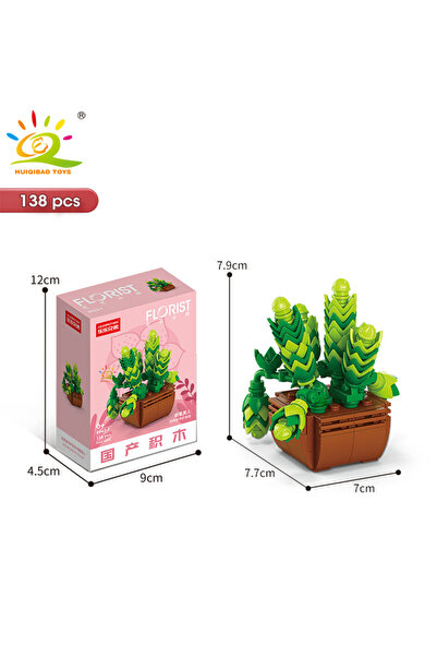 Choice56 WITH BOX NO.42-7 HUIQIBAO MOC Flower Succulent Potted Model Building...