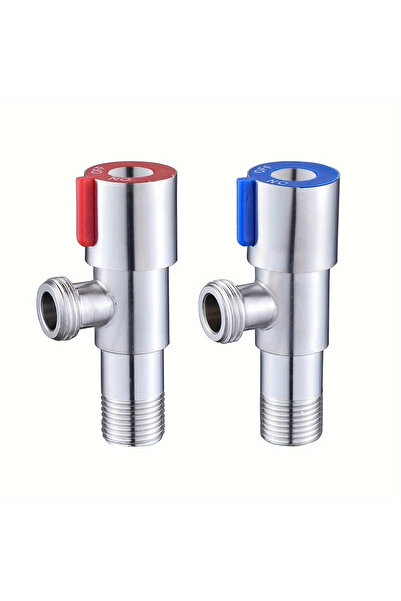 choice2 blue Stainless Steel Triangle Valve, Hot and Cold Water Inlet Valve f...