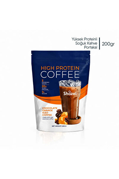 Shazel Yüksek Proteinli Soğuk Kahve Portakallı 200g Doypack (AROMALI)