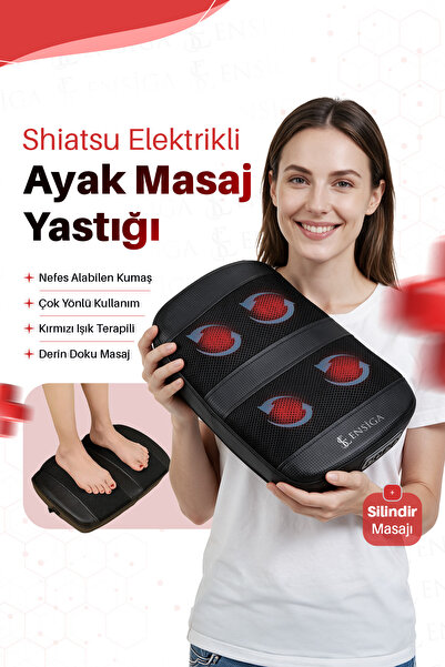 EN SİGA Isıtmalı Masaj Yastığı Ayak Boyun Sırt Bel İçin 3 Modlu Masaj Yastığı