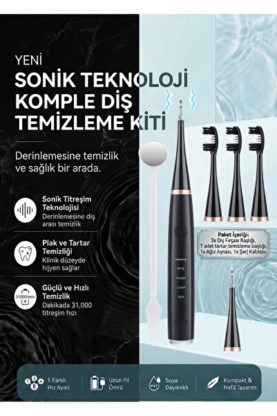 alphastore Dental Ultrasonik Diş Taşı Sökücü Elektrikli Diş Temizleyici Diş T...
