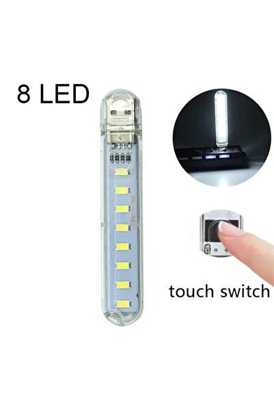 Choice 1 قطعة 8 LED لمس أبيض صغير محمول USB LED كتاب الضوء DC5V فائق السطوع ق...