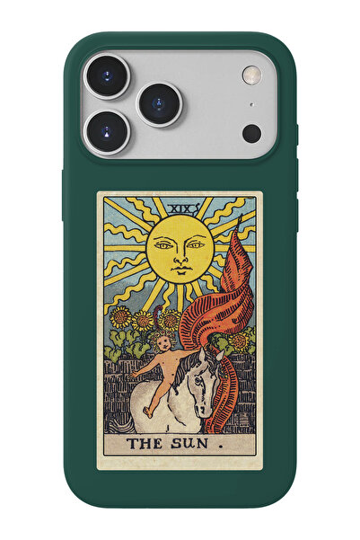 shoptocase iPhone 17 Pro Max/18 Pro Max Uyumlu The Sun Tarot Desenli İçi Süet...