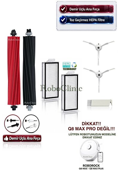 Roboclinic Roborock Q8 Max, Q8 Max Plus robotski usisivač kompatibilna četka,...