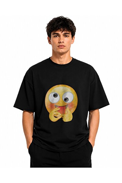 Inscriptie Tricou Unisex Bumbac Premium Casual " Emoji - You think about sex? "