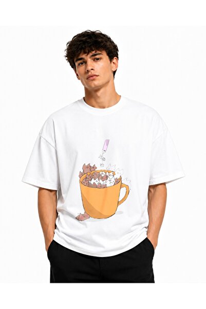 Inscriptie Tricou Unisex Bumbac Premium Casual " Pisici zahar "