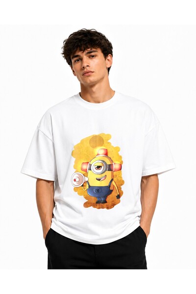Inscriptie Tricou Unisex Bumbac Premium Casual " Minion jokes about school "