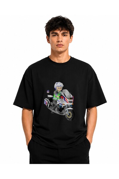 Inscriptie Unisex Βαμβακερό T-Shirt Υψηλής Ποιότητας  "Αστυνομικός Μοτοσικλετ...