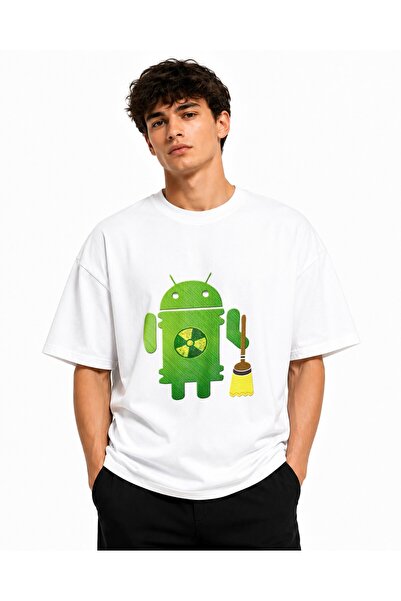 Inscriptie Unisex Premium Cotton Casual T-Shirt "Google play store malware"
