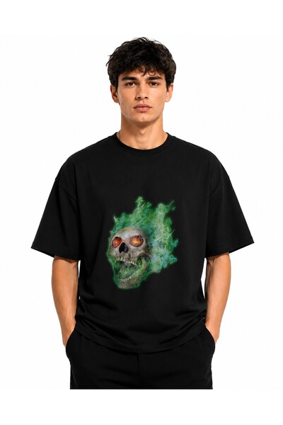 Inscriptie Unisex Premium Cotton Casual T-Shirt "Dungeons and dragons flamesk...