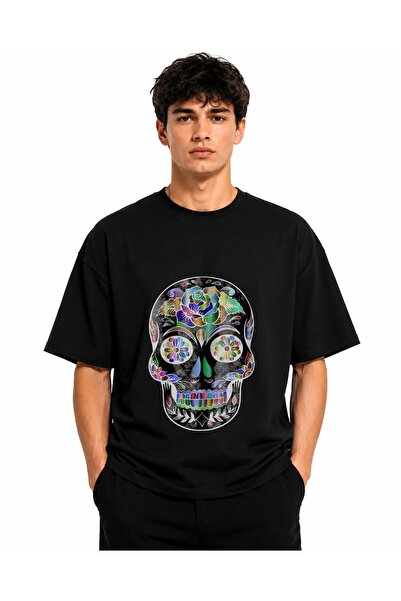 Inscriptie Tricou Unisex Bumbac Premium Casual " Sugar skull 2 "