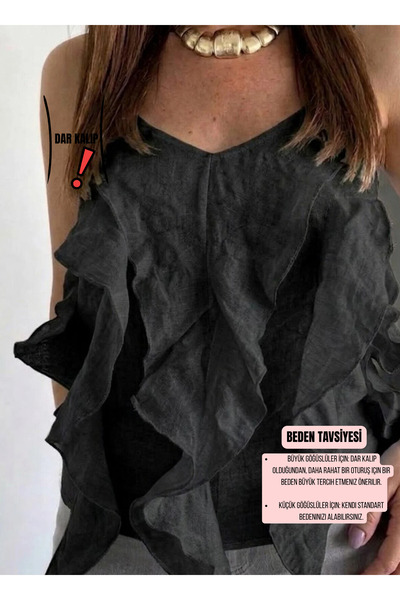 salome butik بلوزة مكشكشة من قماش تنسل بحزام من الموسم الجديد