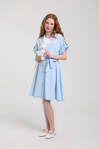 HAUSEkids 10-14 Years Old Elsa Moon Girl's Dress-Blue