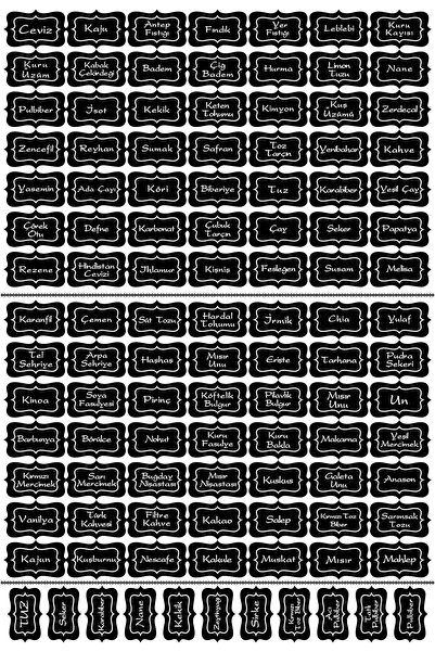 MMA DİJİTAL MAĞAZACILIK Quality Pvc Clear Jar Sticker, 111 Pieces Nuts - Spic...