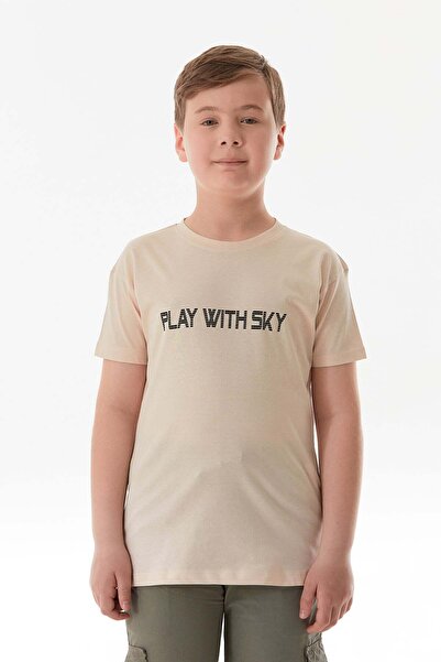 Fulla Moda 100% Cotton Play with Sky Printed Boy's T-Shirt